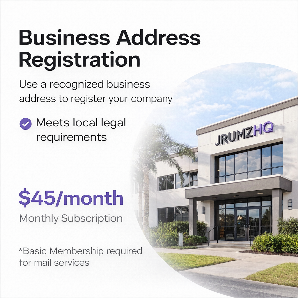Address Registration Business Address Registration – Jrumz HQ